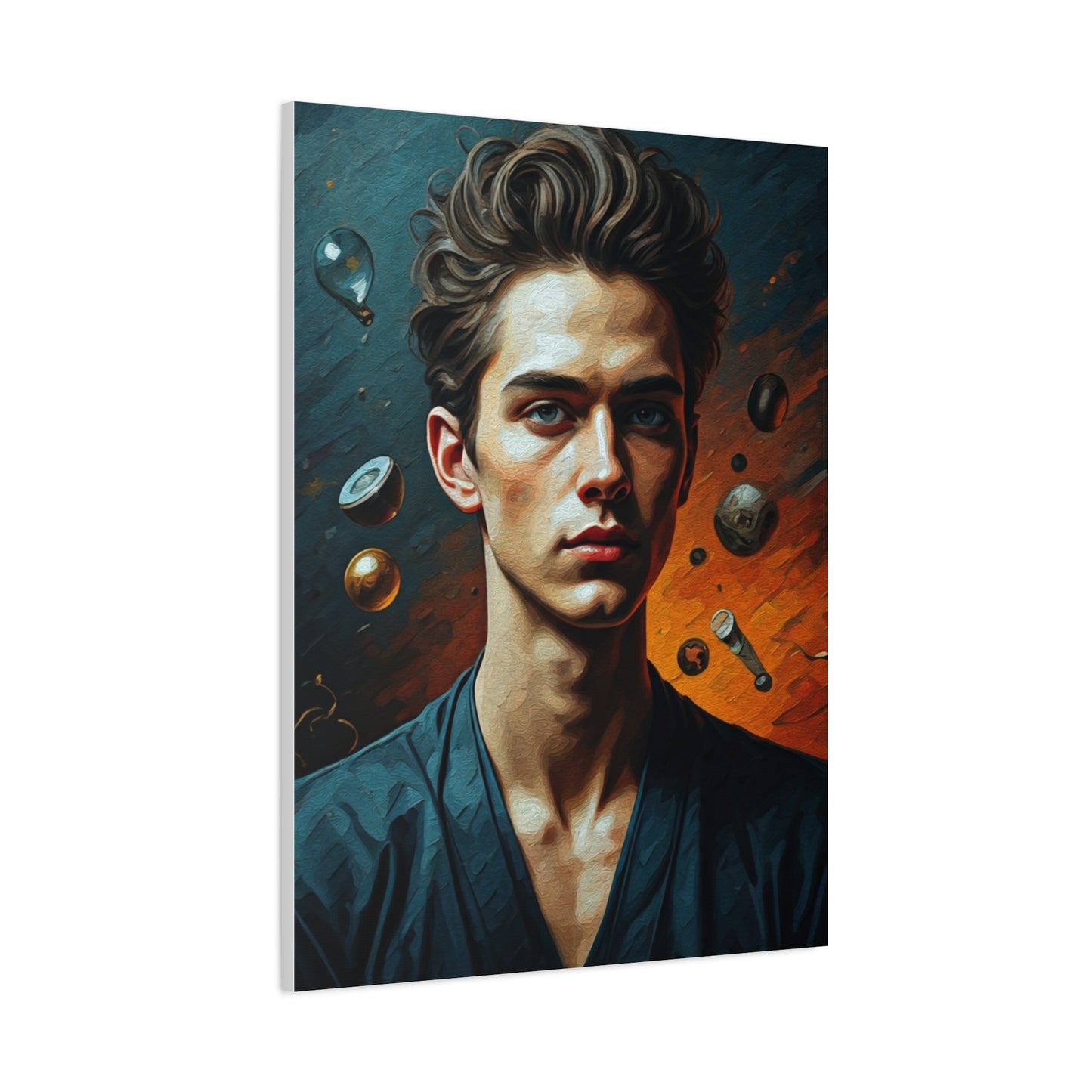 Abstract Energy Male Portrait Wall Art & Canvas Print