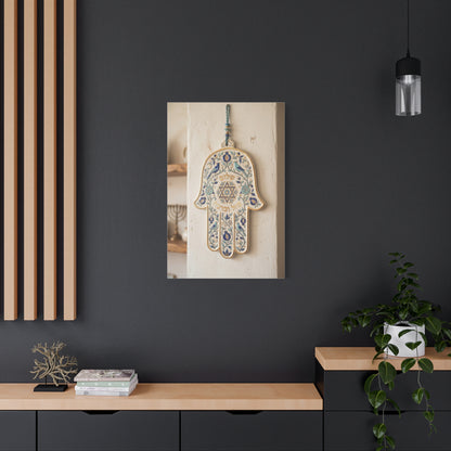 Ceramic Hamsa Blessing Wall Art & Canvas Print