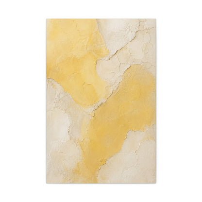 Wabi-Sabi Yellow Plaster Minimal Abstract Wall Art & Canvas Print