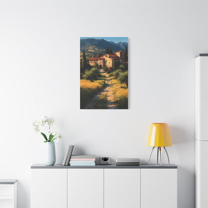 Tuscan Countryside Villa Path Wall Art & Canvas Print