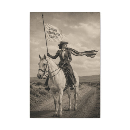 Frontier Equality Rider Portrait Scene Wall Art & Canvas Print