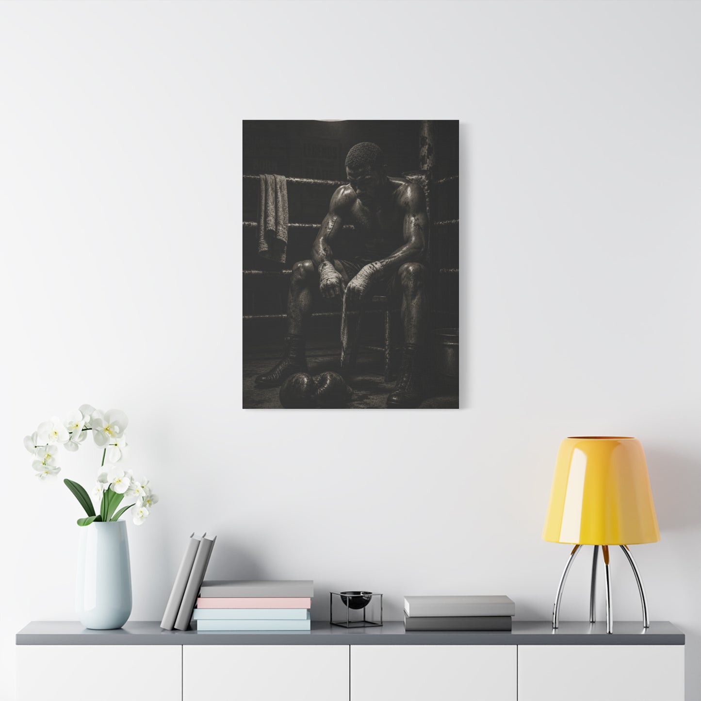 Monochrome Boxer Legacy Sports Wall Art & Canvas Print