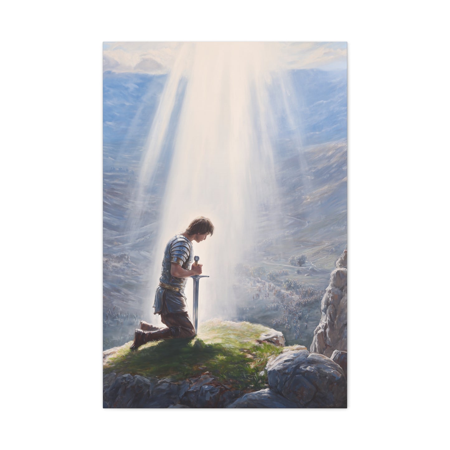 King Arthur Claiming Excalibur Sacred Destiny Wall Art & Canvas Print