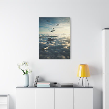 Vintage Biplane Squadron Flight Wall Art & Canvas Prints
