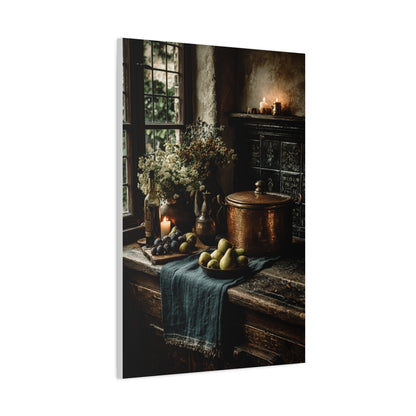 Moody Farmhouse Kitchen Still Life Wall Art & Canvas Print