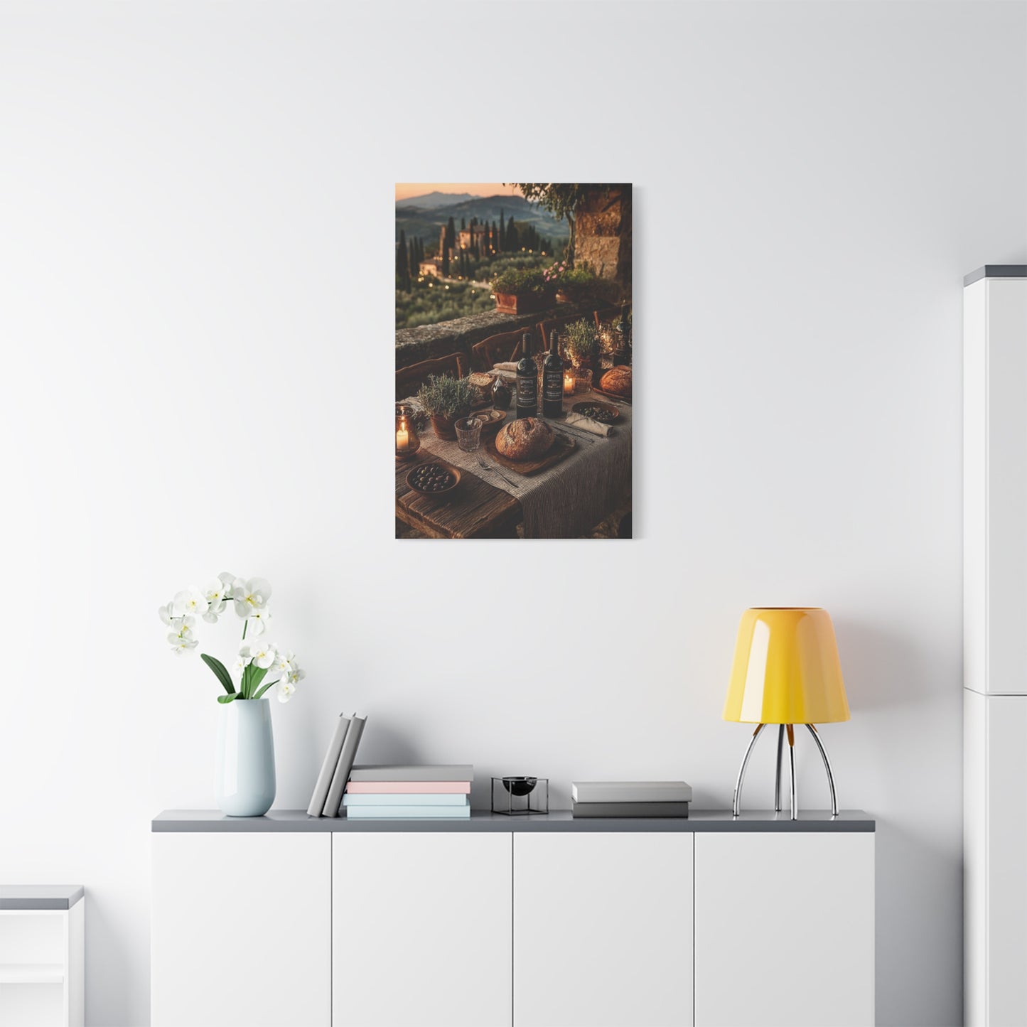 Tuscan Vineyard Dinner Table Wall Art & Canvas Print