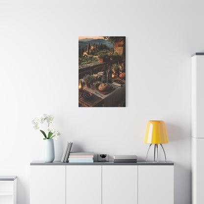 Tuscan Vineyard Dinner Table Wall Art & Canvas Print