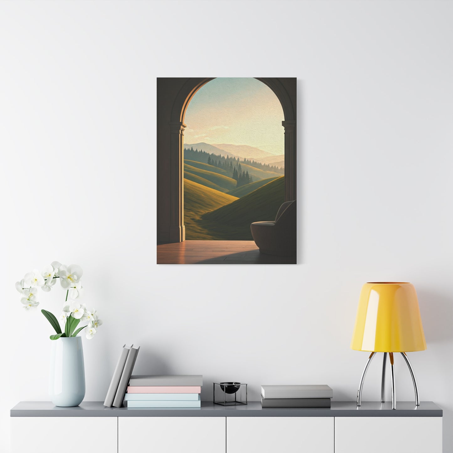 Arched Countryside View Wall Art & Canvas Prints