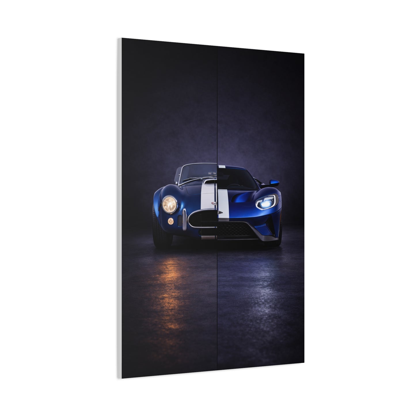 Shelby Cobra vs Ford GT Split Heritage and Modern Wall Art & Canvas Prints