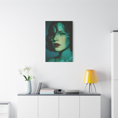 Wet Hair Glass Orb Portrait Wall Art & Canvas Print