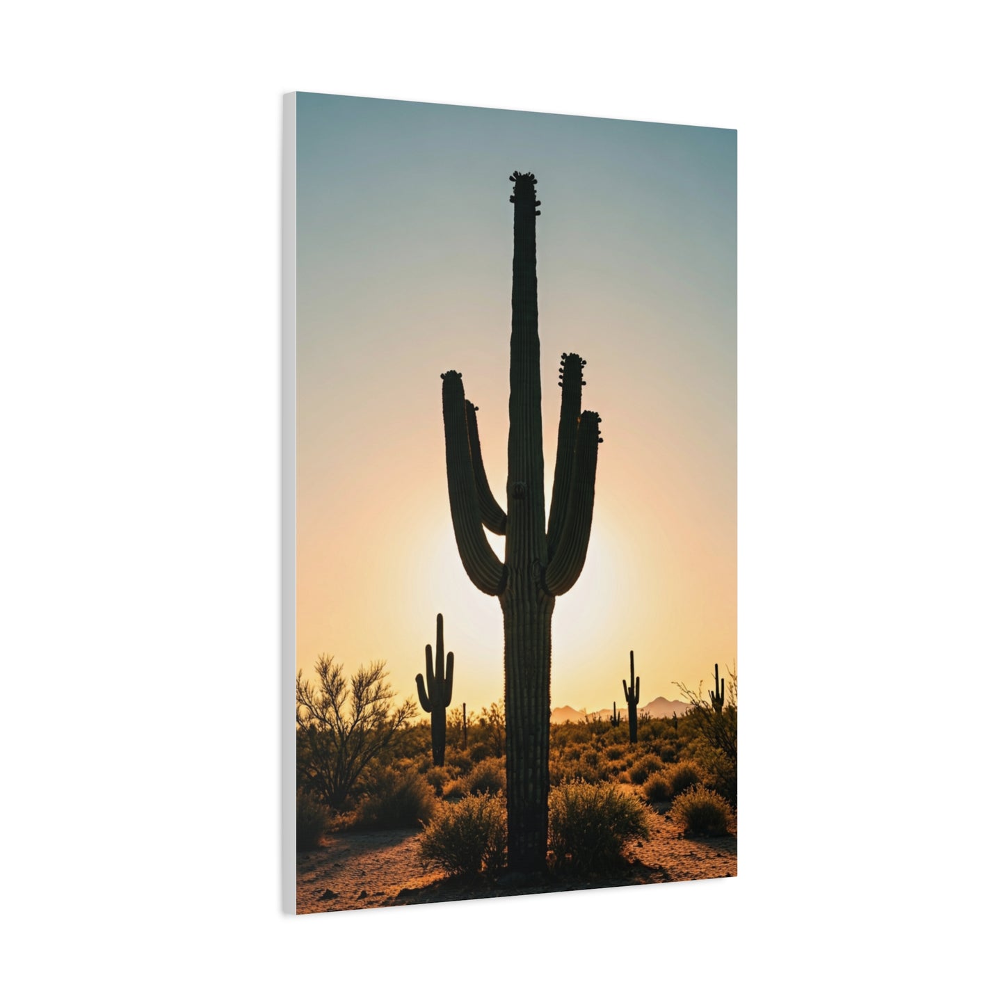 Sunset Saguaro Silhouette Wall Art & Canvas Prints