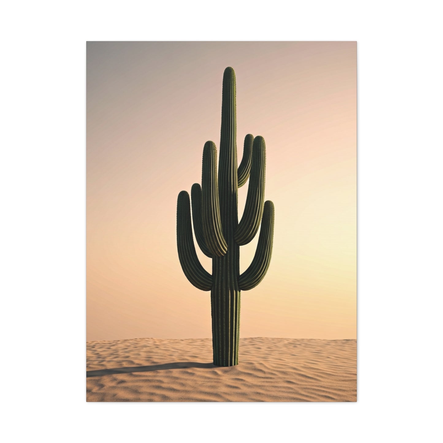 Minimalist Saguaro Desert Sunset Wall Art & Canvas Prints