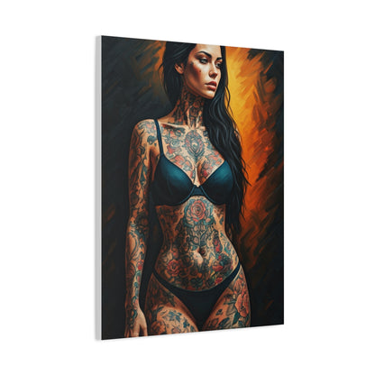 Tattooed Muse Portrait Wall Art & Canvas Print