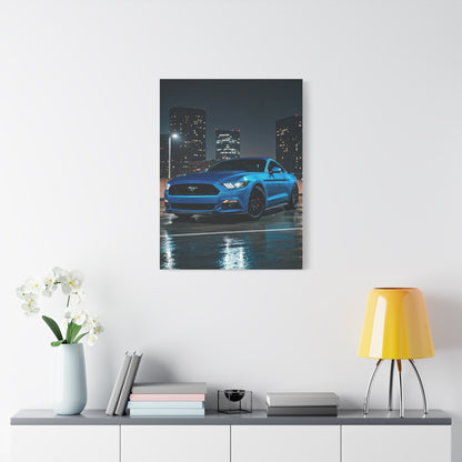 Ford Mustang Dark Horse Rooftop Parking Garage Wall Art & Canvas Prints