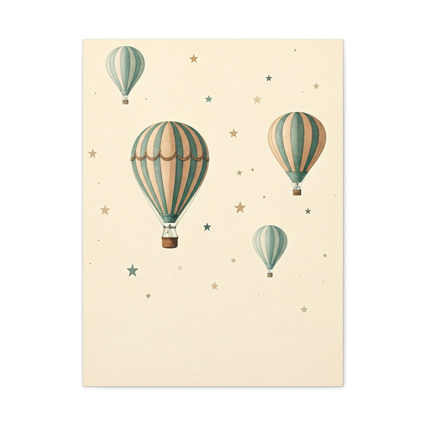 Dreamy Hot Air Balloon Nursery Wall Art & Canvas Print