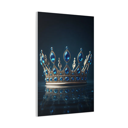 Royal Blue Crystal Crown Wall Art & Canvas Prints