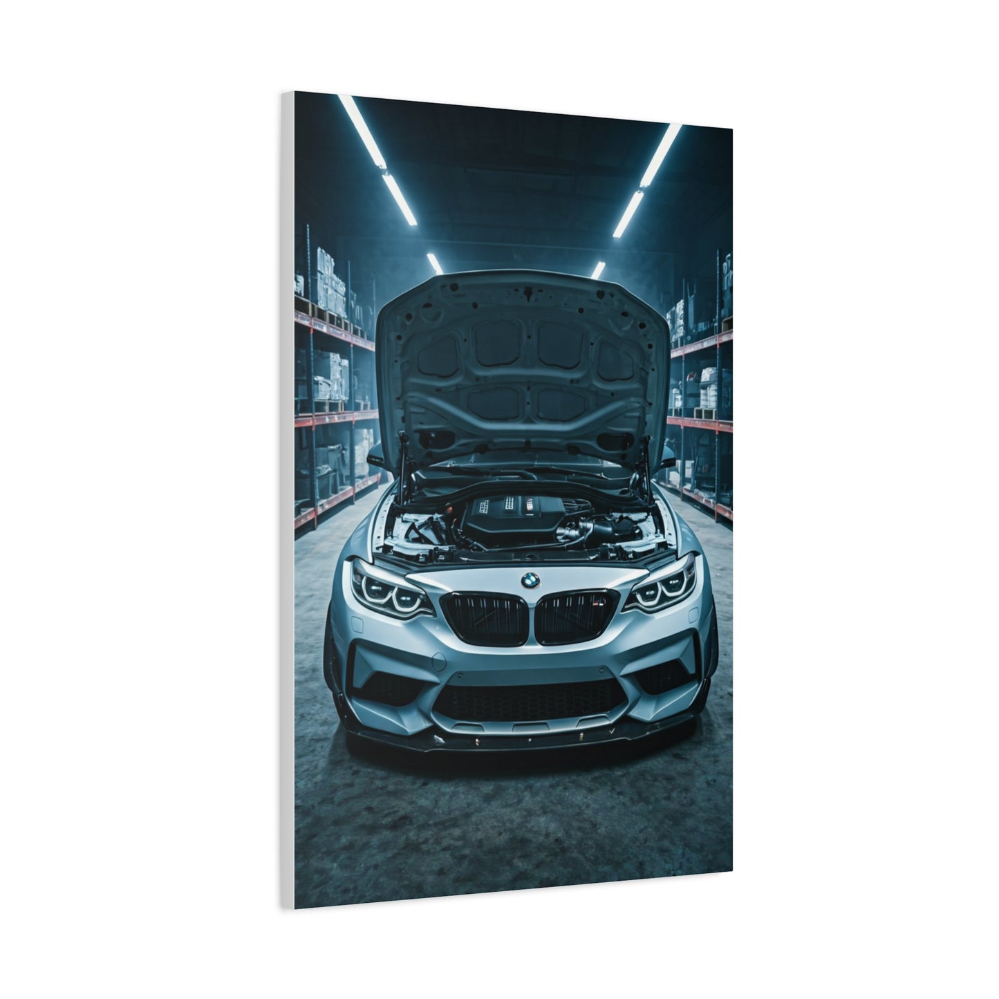 BMW M2 Industrial Workshop Lighting Wall Art & Canvas Prints