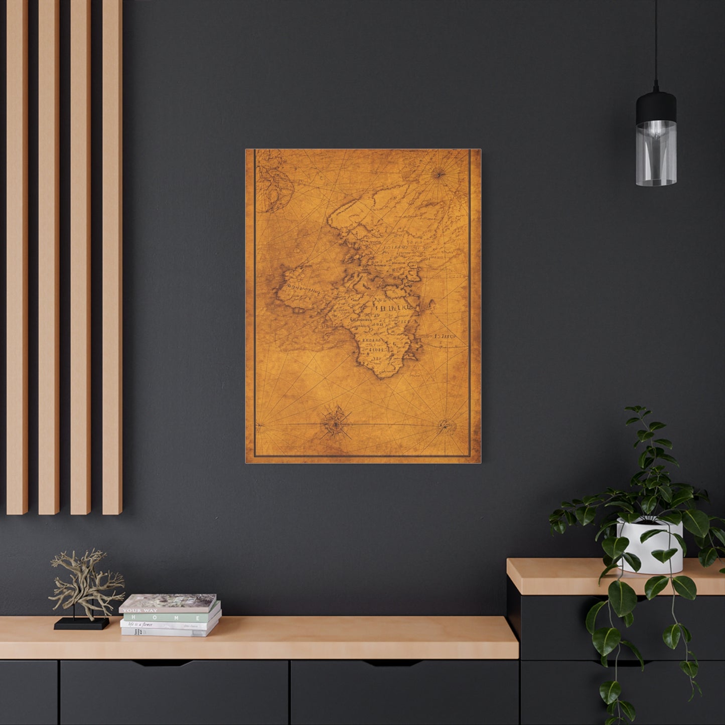 Vintage Africa Continent Map Wall Art & Canvas Prints