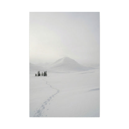 Scandinavian Winter Minimalist Mountain Wall Art & Canvas Print