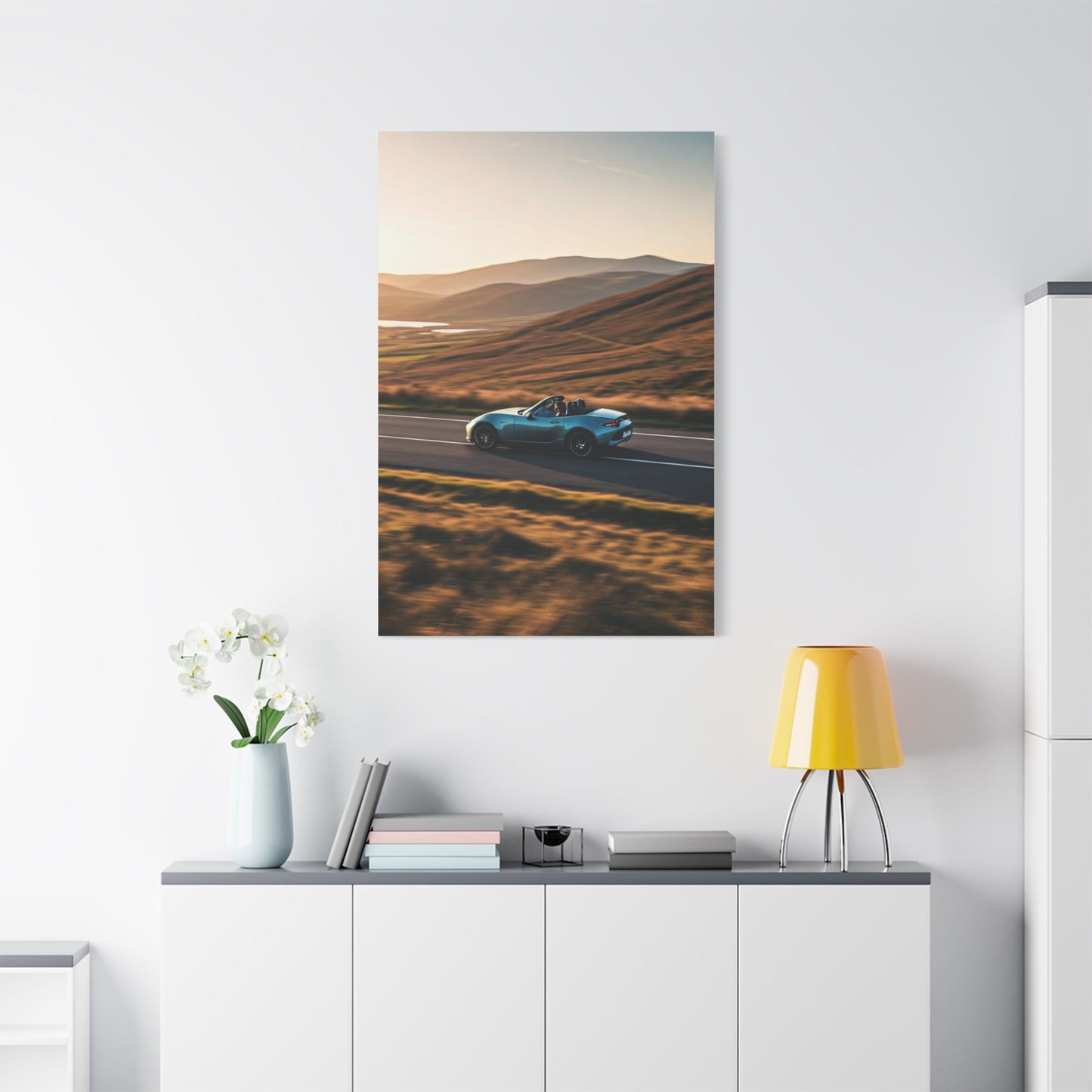 Mazda MX-5 Miata Winding Countryside Road Wall Art & Canvas Prints