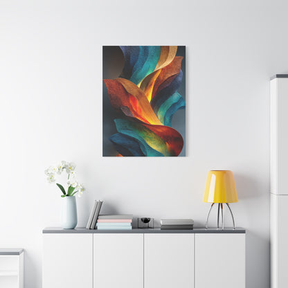 Textured Abstract Lava-Flow Ribbons Wall Art & Canvas Print