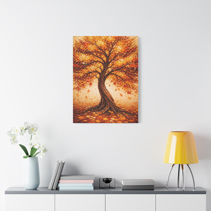 Golden Autumn Tree Radiance Wall Art & Canvas Print