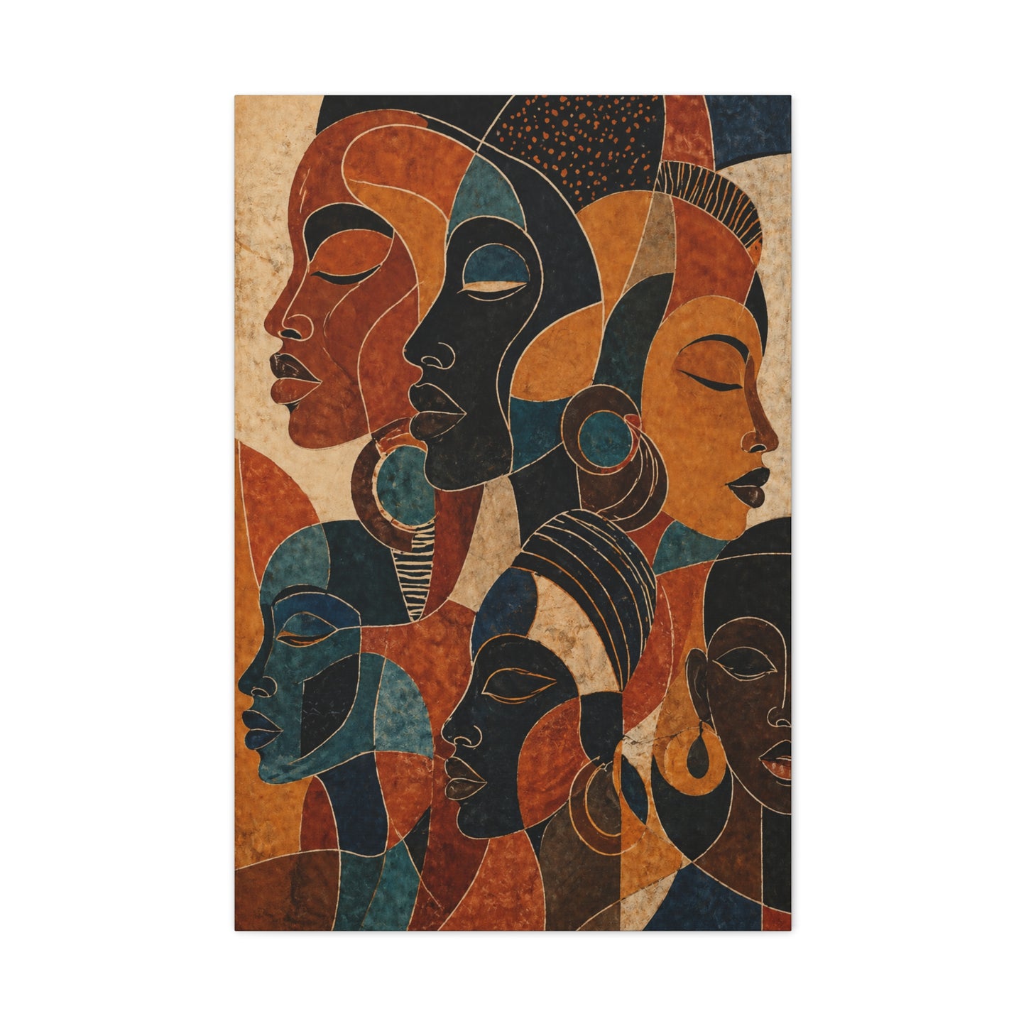 Abstract African Faces Composition Wall Art & Canvas Print