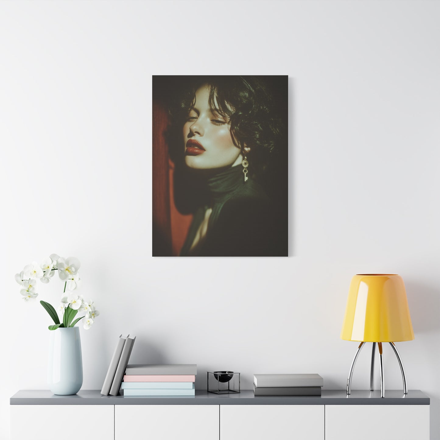Vintage Key Noir Portrait Wall Art & Canvas Print