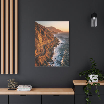 Winding Coastal Highway Above Ocean Cliffs Wall Art & Canvas Print