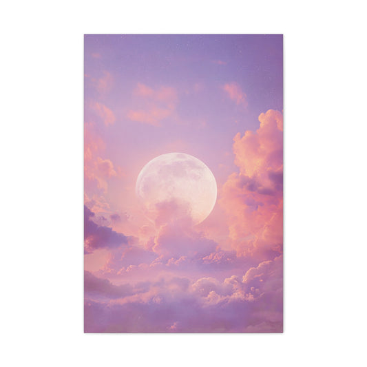 Dreamy Celestial Moon Clouds Wall Art & Canvas Print