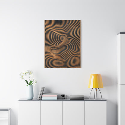 Minimal Slatted Wave Flow Panel Wall Art & Canvas Print
