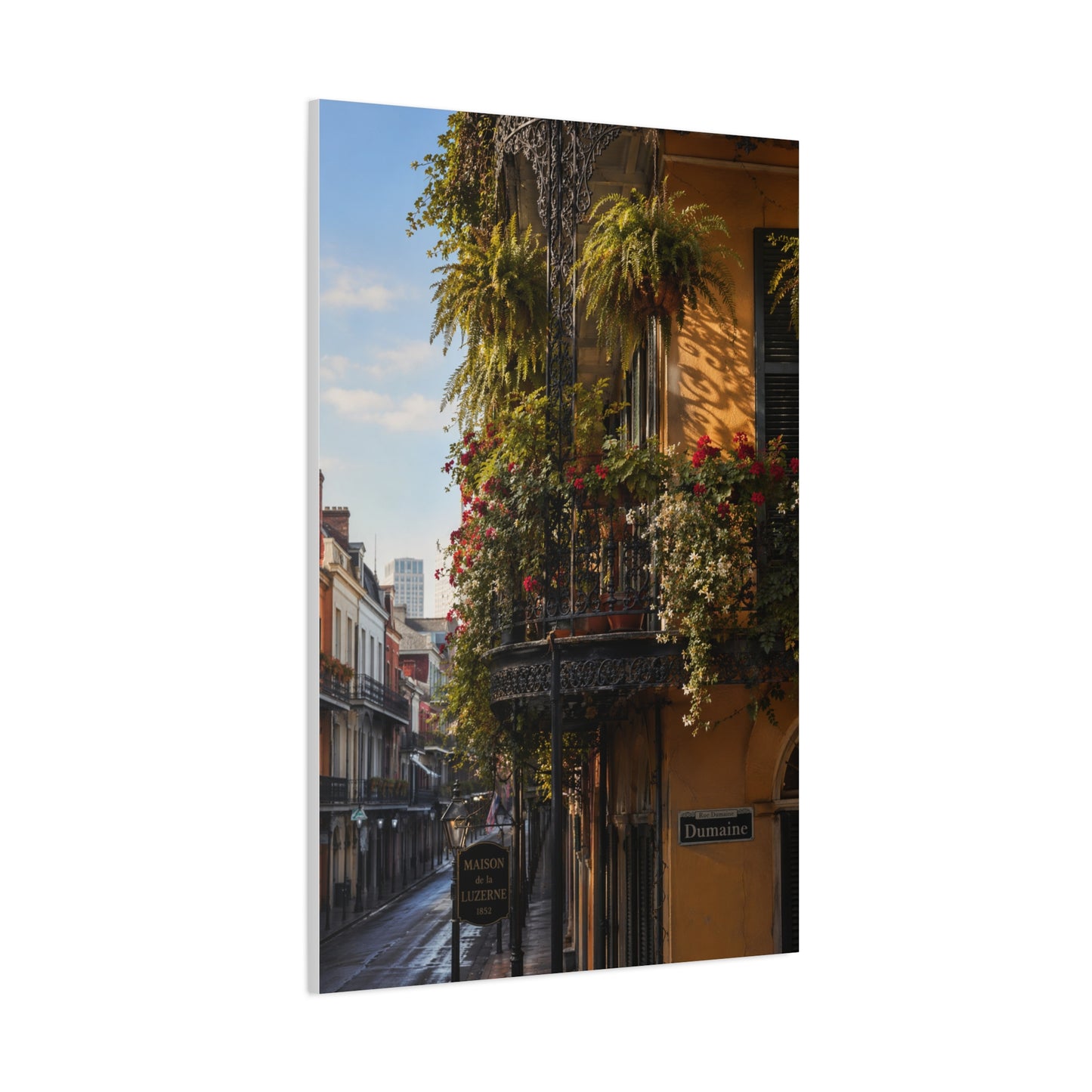French Quarter Balcony Floral Detail Wall Art & Canvas Print