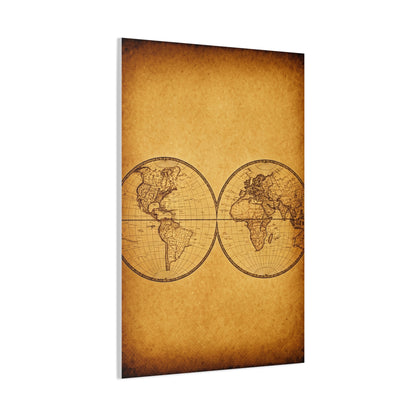 Twin Hemisphere Antique World Map Wall Art & Canvas Prints