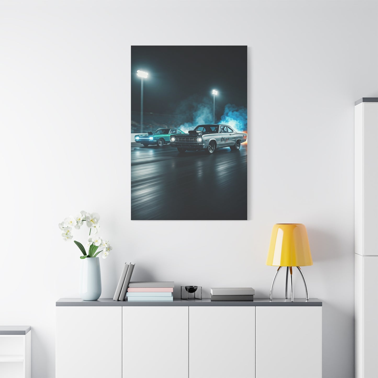 1967 Plymouth GTX vs 1967 Dodge Coronet R/T Super Stock Showdown Wall Art & Canvas Prints