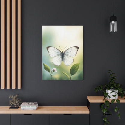 White Butterfly Botanical Serenity Wall Art & Canvas Prints