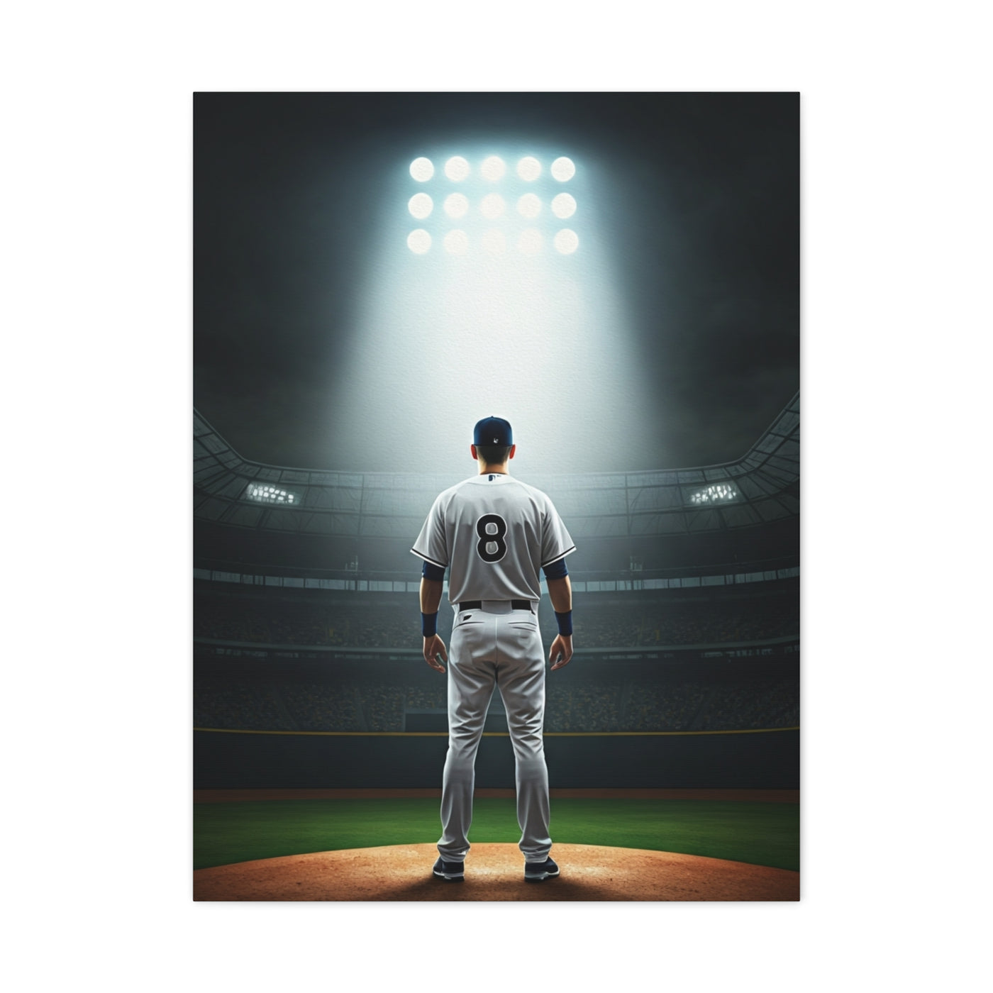 Stadium Spotlight Baseball Player Tribute Wall Art & Canvas Prints