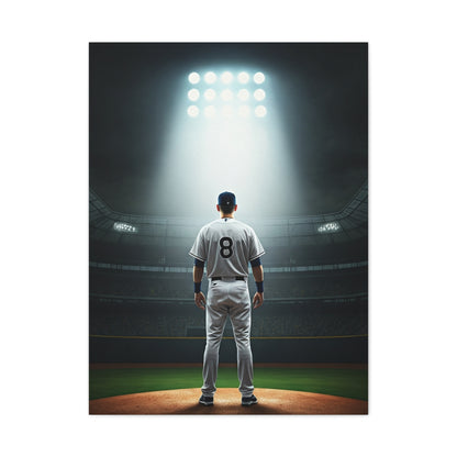 Stadium Spotlight Baseball Player Tribute Wall Art & Canvas Prints