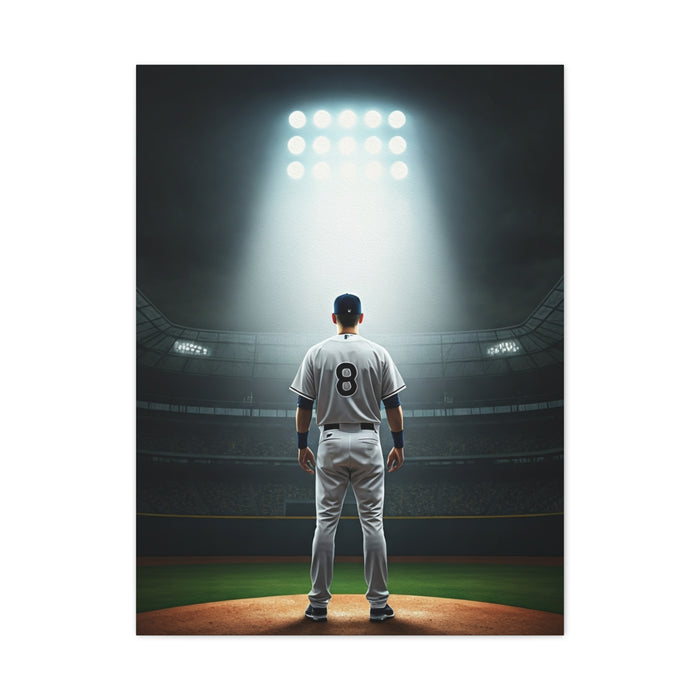 Stadium Spotlight Baseball Player Tribute Wall Art & Canvas Prints