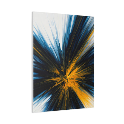 Blue and Gold Radiating Abstract Wall Art & Canvas Prints