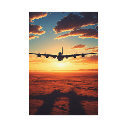 Golden Sky Takeoff Flight Wall Art & Canvas Prints