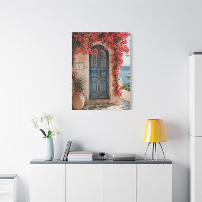 Bougainvillea Arch Mediterranean Door Tropical Wall Art & Canvas Print