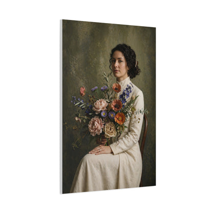 Timeless Floral Portrait Study Wall Art & Canvas Print