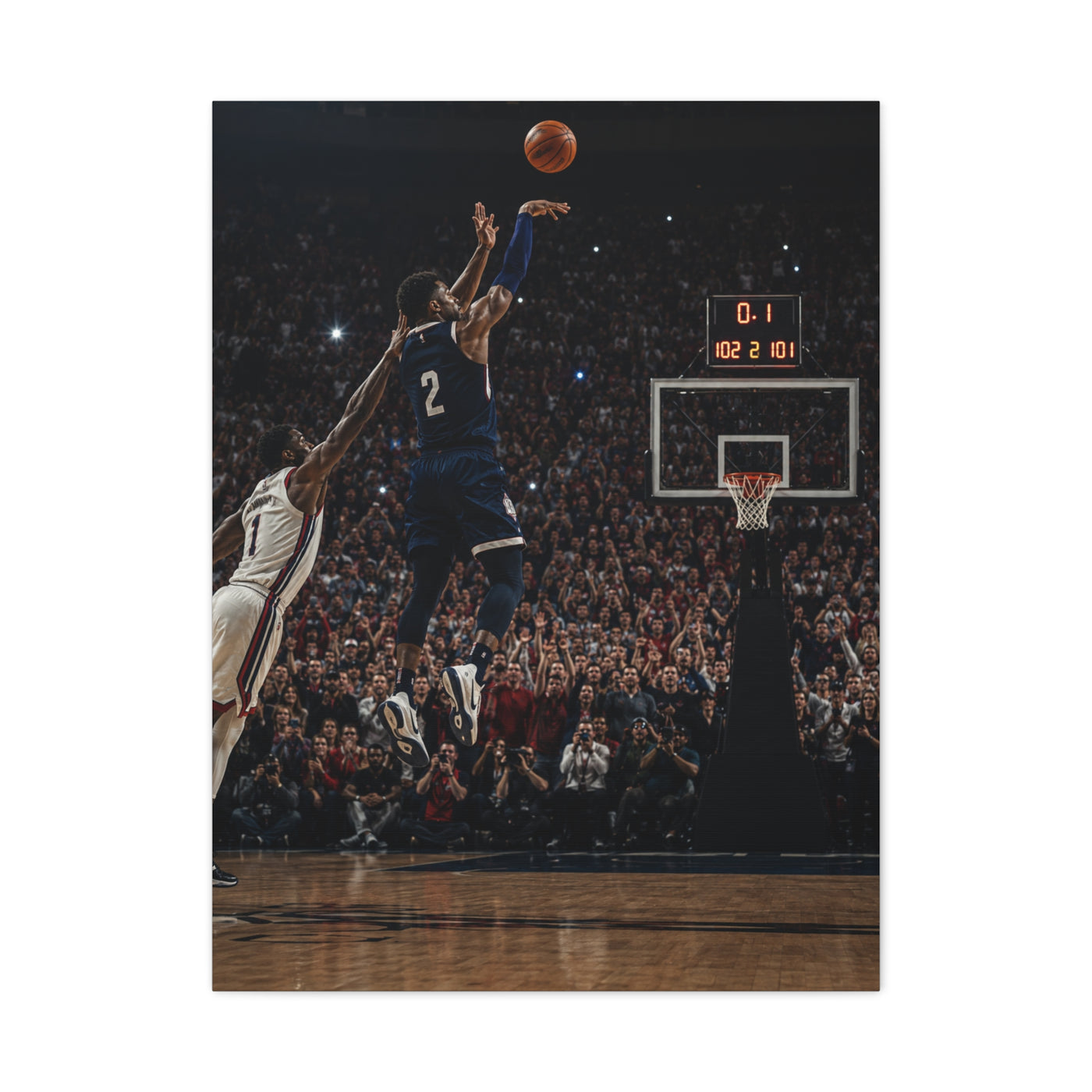 Final Second Game Winner Basketball Sports Wall Art & Canvas Print