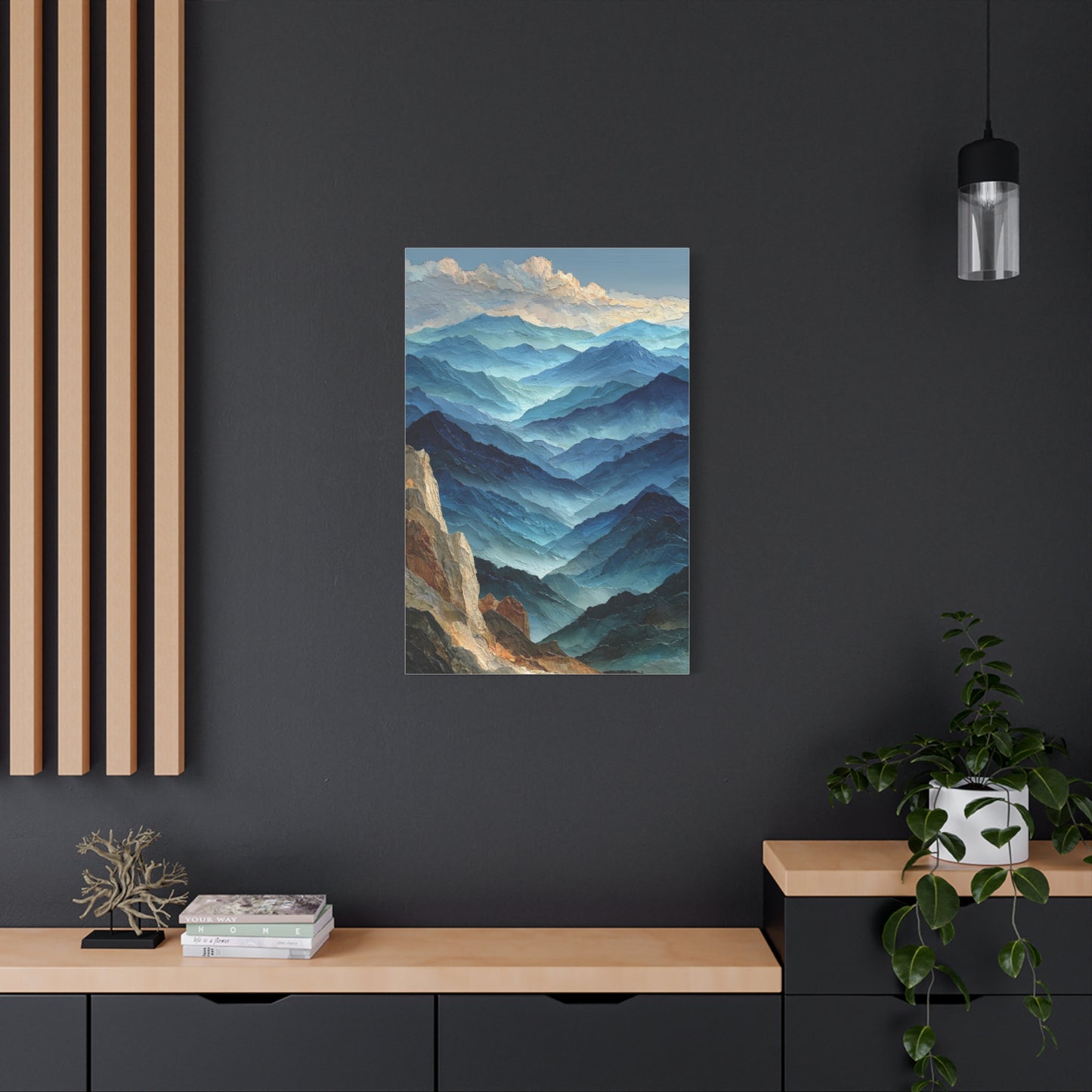 Layered Mountain Horizon Abstraction Wall Art & Canvas Print