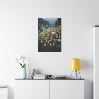 Wildflower Lakeside Meadow Wall Art & Canvas Print