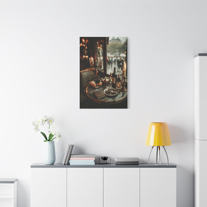 Parisian Bistro Window Table Wall Art & Canvas Print