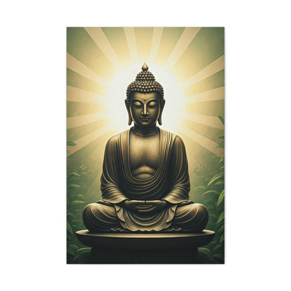 Sunburst Serenity Buddha Meditation Wall Art & Canvas Prints