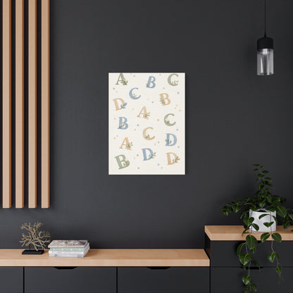 Botanical Alphabet Nursery Wall Art & Canvas Print