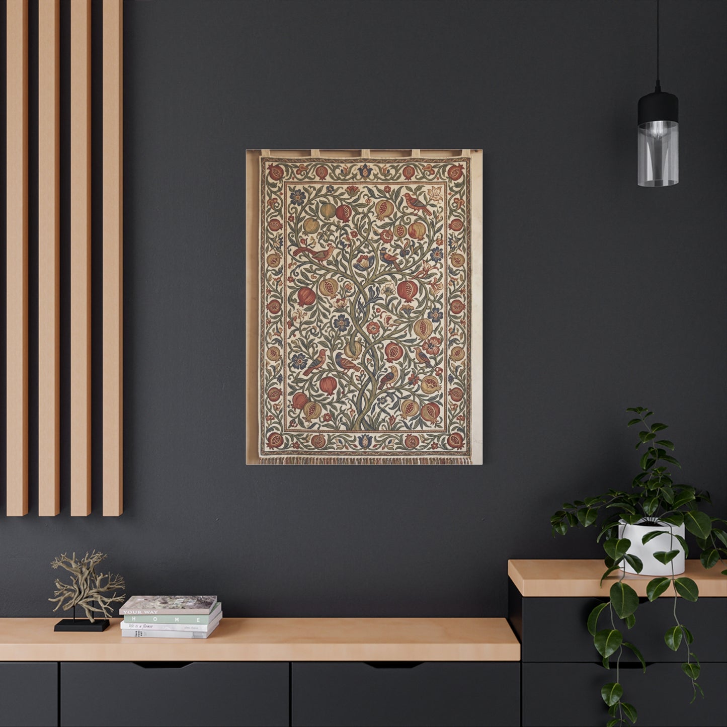 Medieval Floral Tree Tapestry Wall Art & Canvas Print