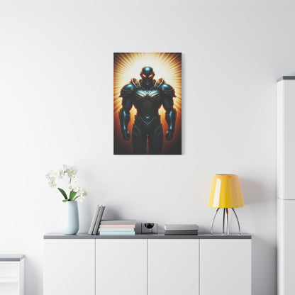Radiant Cyber Warrior Wall Art & Canvas Print